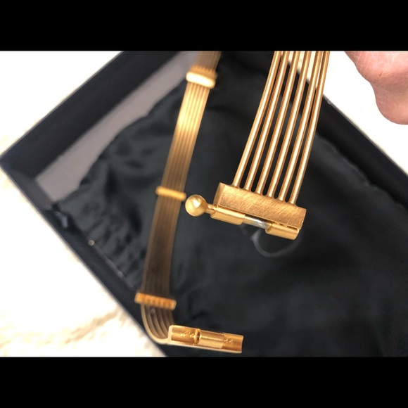 Gianfranco ferre belt. Gold color and pyrite stone main image 7
